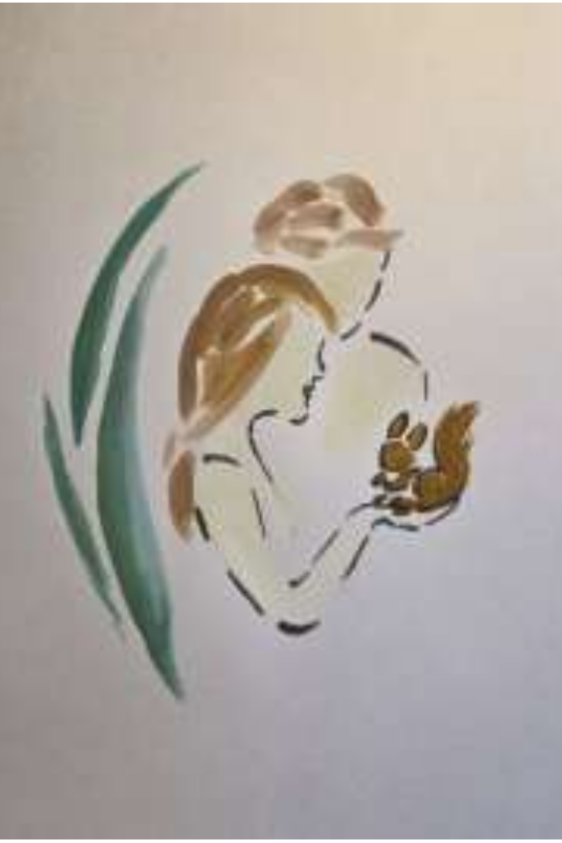 6 Paar mit Eichhörnchen