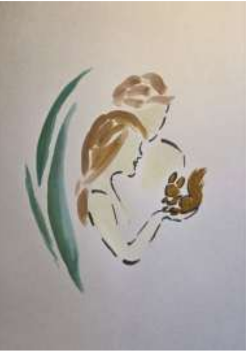 6 Paar mit Eichhörnchen