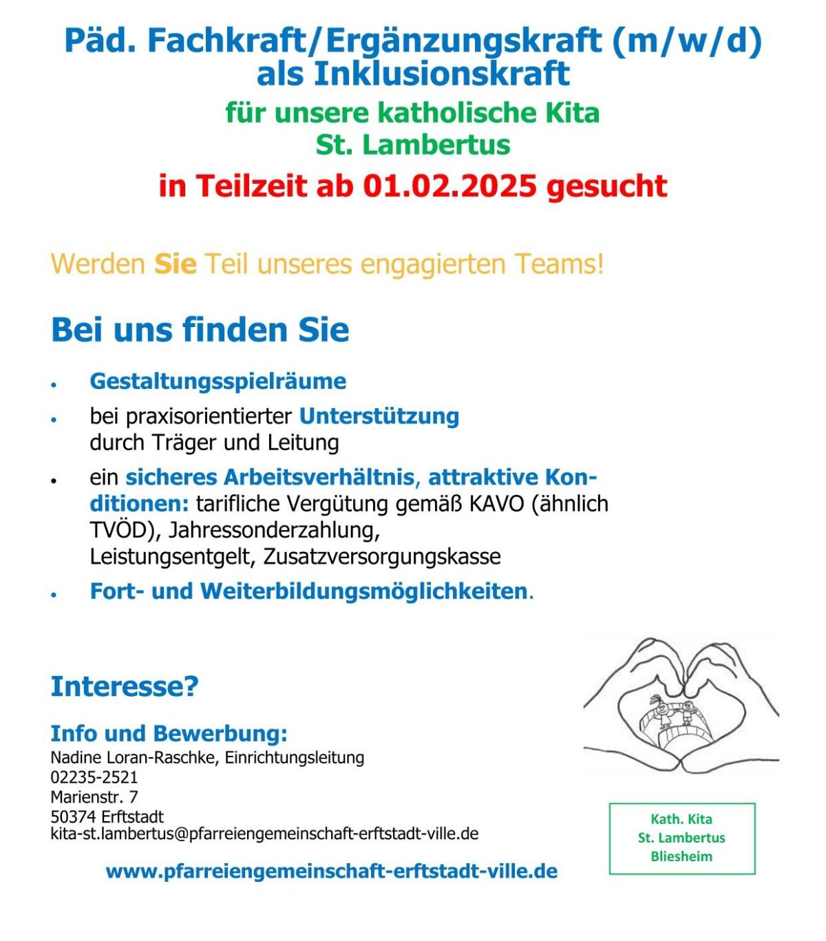 Inklusionsfachkraft Kita St. Lambertus 2025-02-1