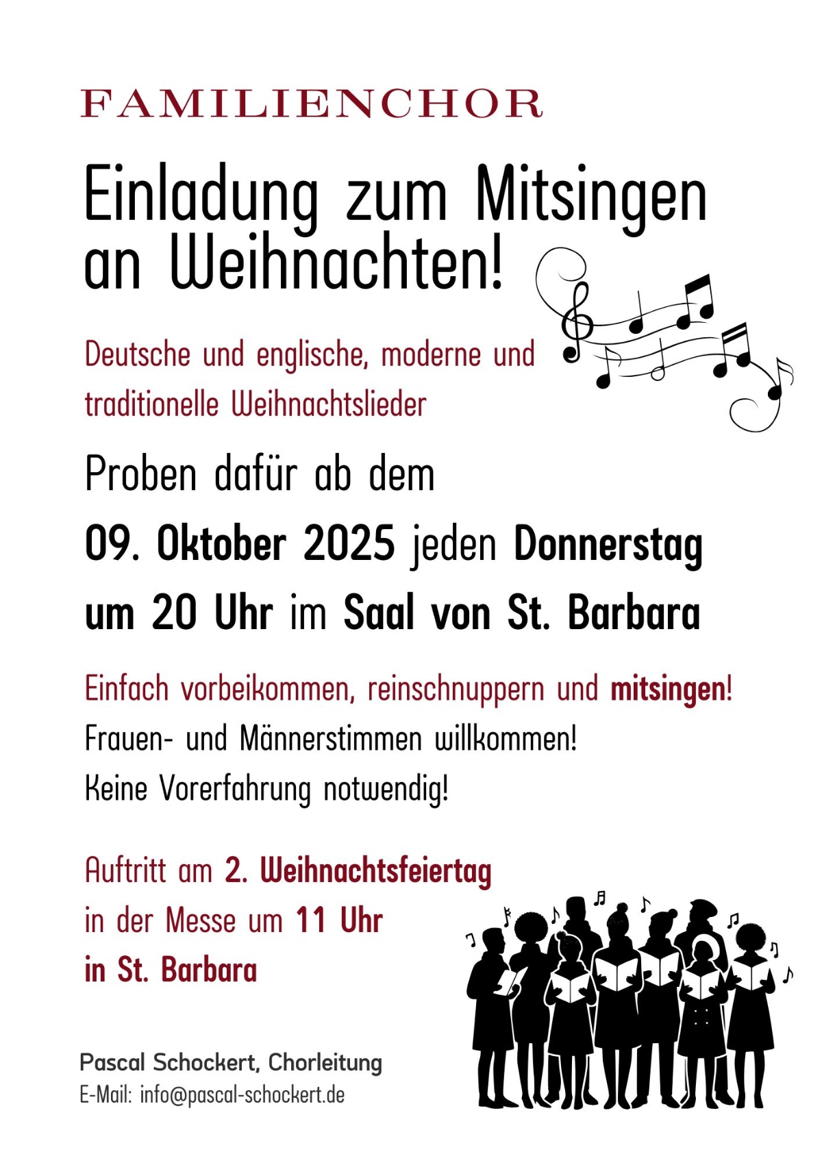 Plakat Familienchor