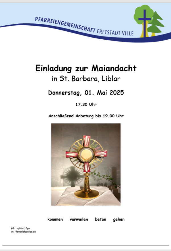2025 05  Maiandacht