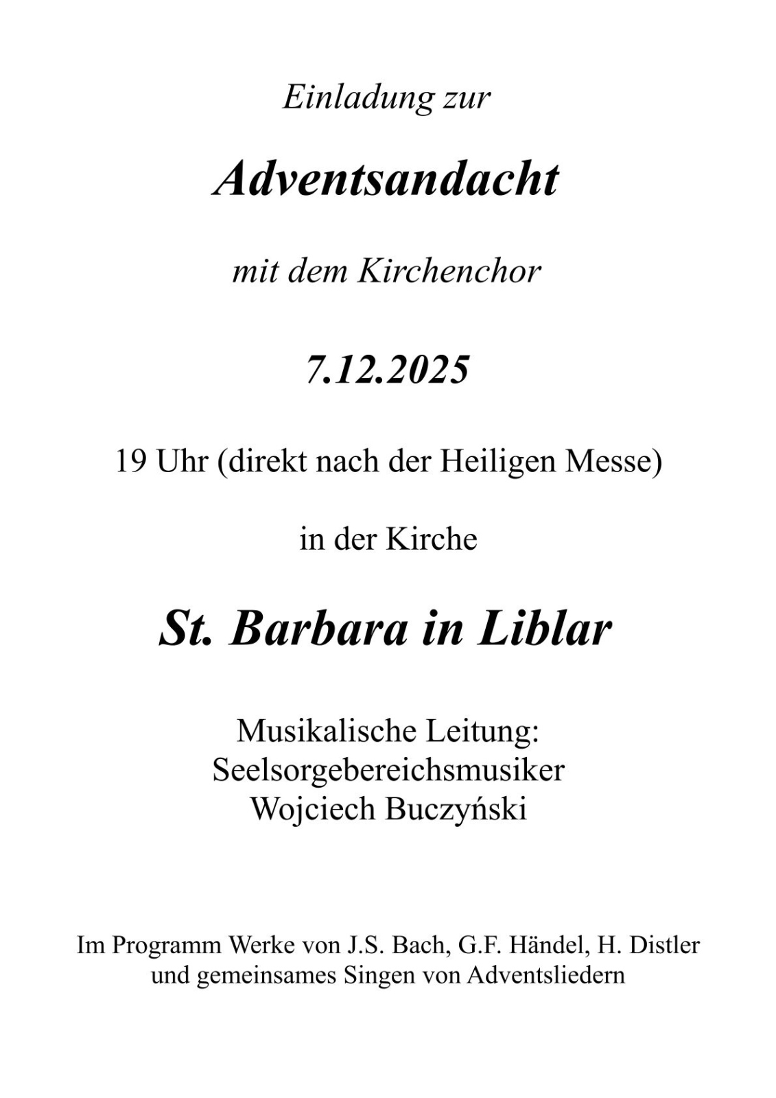 Adventsandacht Barbara
