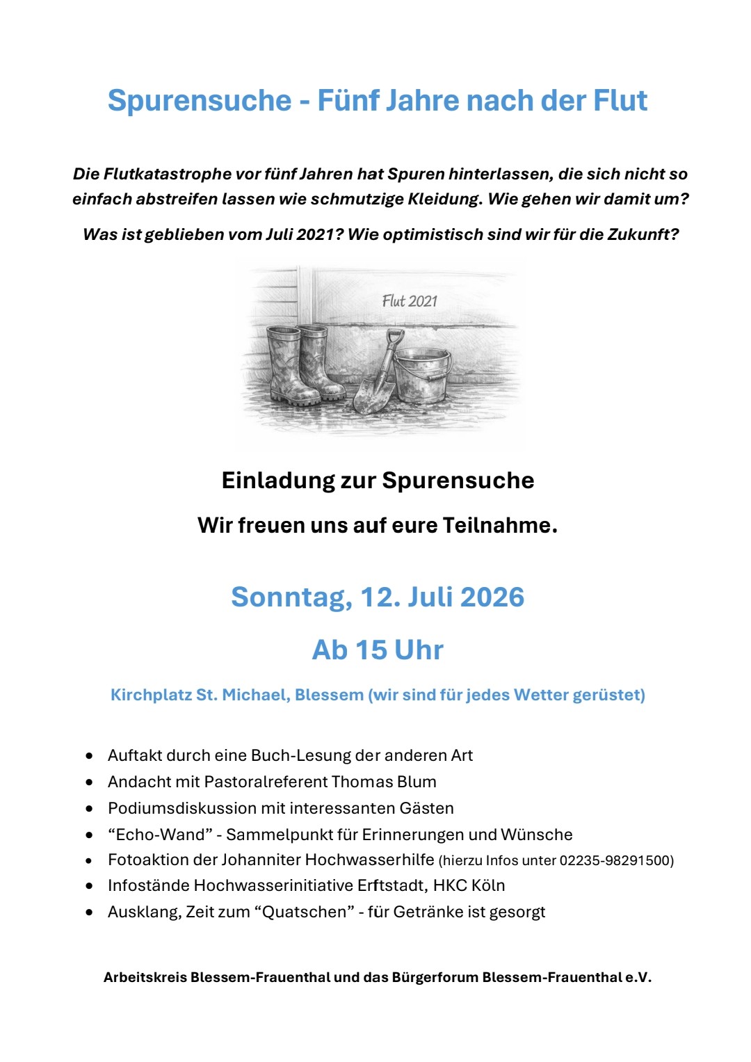 Gedenkveranstaltung Blessem Flut 2026