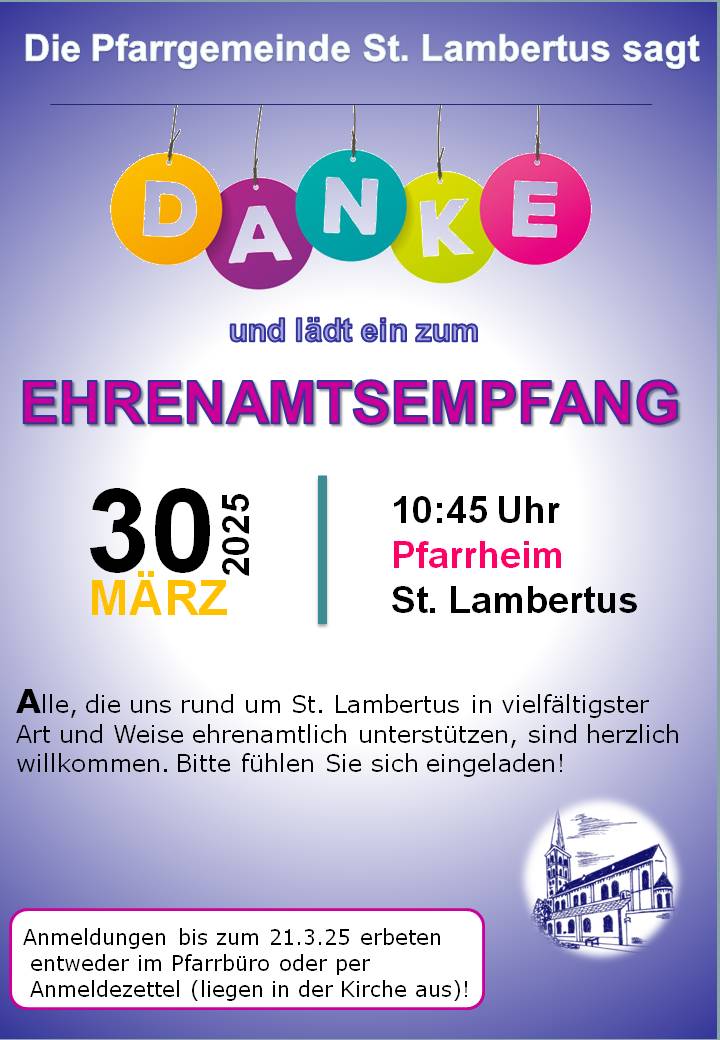 Plakat Ehrenamtsempfang